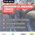 Movilización del sector agrario en Zaragoza contra la especulación del gasóleo y la presión fiscal
