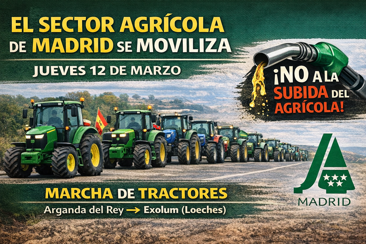 Movilización Agraria en Madrid contra la subida del gasóleo agrícola