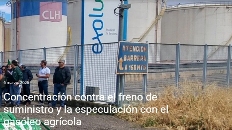 Concentración contra el freno de suministro y la especulación con el gasóleo agrícola