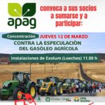 Concentración del sector agrario en Guadalajara contra la subida del gasóleo
