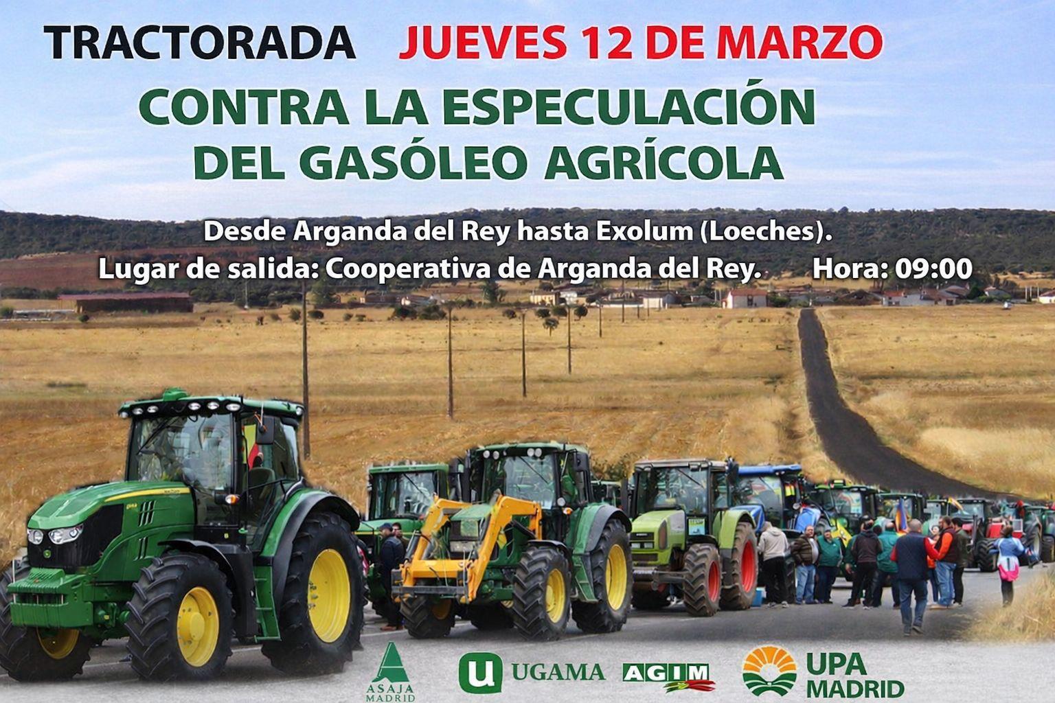 Movilización Agraria en Madrid contra la subida del gasóleo agrícola