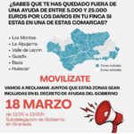 Movilización del sector agrario en Granada para exigir la inclusión de comarcas en las ayudas por daños