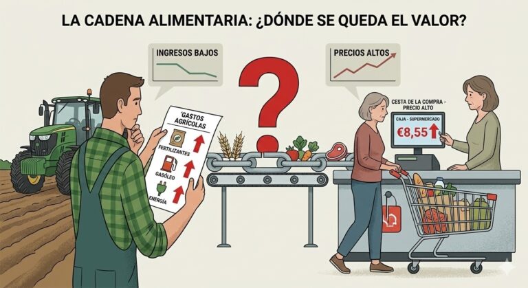 Si el agricultor no cobra más y el consumidor paga más… alguien está haciendo negocio con la crisis