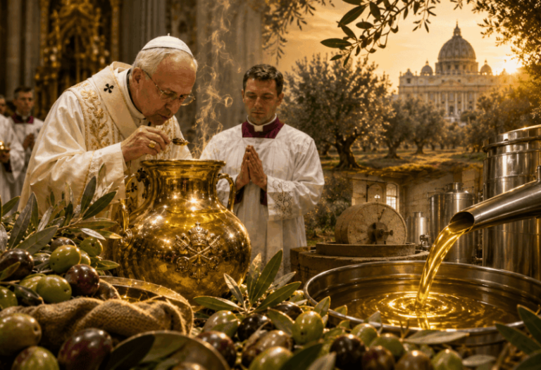 El Papa, el aove, el Santo Crisma y las almazaras