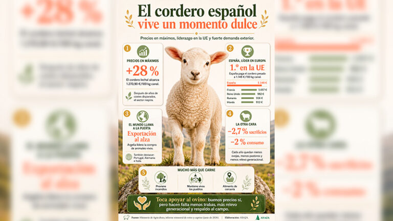 El cordero español vive un momento dulce: precios en máximos y el mundo llamando a la puerta