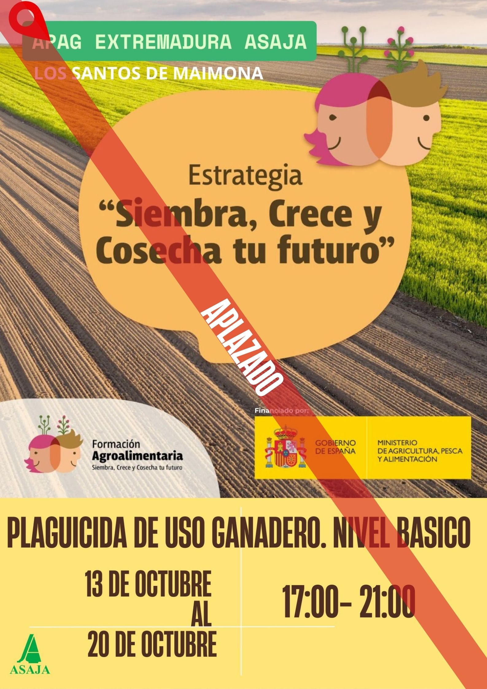 CURSO: Plaguicida de uso ganadero. APLAZADO